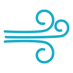 wind icon in turquoise